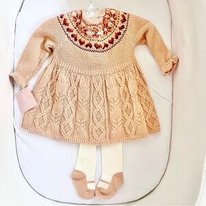Knitted dress & tights